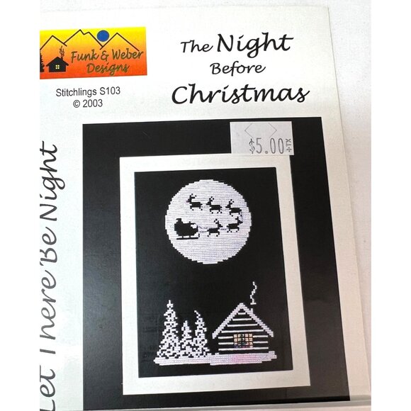Funk & Weber Designs Let There Be Night Cross Stitch Pattern Set Of 5 - Picture 3 of 6